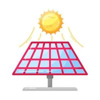 eco. Ecological icon. Green energy. Solar panels. Flat style. Green energy. Clean planet. vector