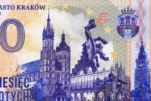 Wawel Dragon Statue in Cracow from money photo