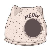 A pet house. A booth for a dog, a cat. A soft warm cute cot for a kitten. Pet Store vector
