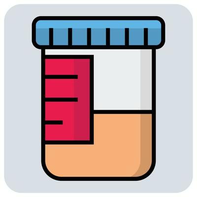 Filled color outline icon for Urine sample.