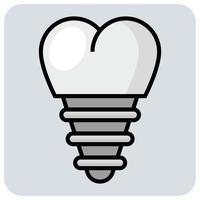 Filled color outline icon for Stomatology dentist. vector