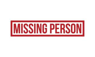 Missing Person Rubber Stamp. Red Missing Person Rubber Grunge Stamp Seal Vector Illustration - Vector