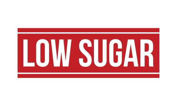Low Sugar Rubber Grunge Stamp Seal Vector Illustration