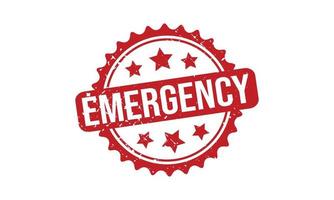 Emergency Rubber Stamp. Emergency Grunge Stamp Seal Vector Illustration
