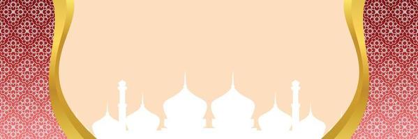 Islamic background, with mandala ornament and mosque silhouette. vector template for banners, greeting cards for Islamic holidays, eid al fitr, ramadhan, eid al adha