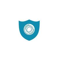 seguridad logo tecnología compañía, proteger seguridad datos vector