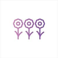 flowers icon with isolated vektor and transparent background vector