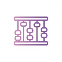 abacus icon with isolated vektor and transparent background vector