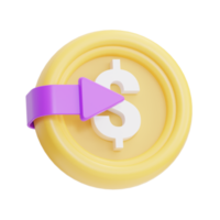 Business Icon, Coin With Coin , 3D Illustration png