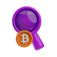 3d illustration bitcoin kryptovaluta Sök png