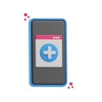 medicin, medicinsk app, 3d ikon illustration png