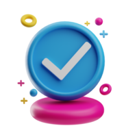 UI Icon, Success Message, 3D Rendering png