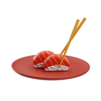 ásia Comida Sushi 3d ilustração png