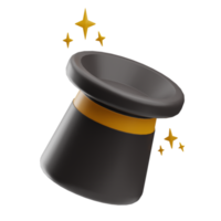 Icon magic hat Birthday Party 3D Illustration png