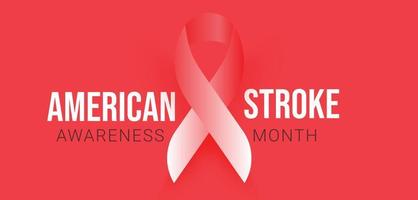 American stroke awareness month. Template for background, banner, card, poster. Vector illustration.