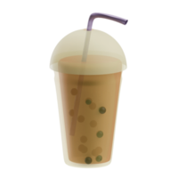 Asian Food Thai Tea 3D Illustration png