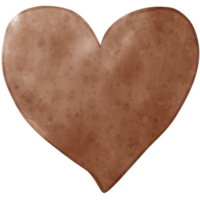 cuore su acquerello, cuore illustrazione png