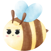 watercolor honey bee, bee illustration, cute bee, honey bee, cute honey bee png