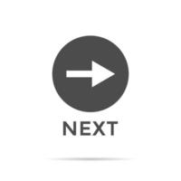 Next arrow icon sign symbol vector in flat style