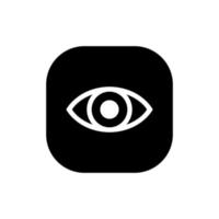 Eye, view icon vector isolated on square background