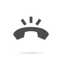 Call icon vector in flat style. Calling button concept