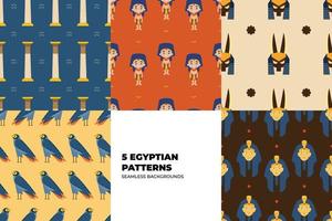Egyptian Background Set vector