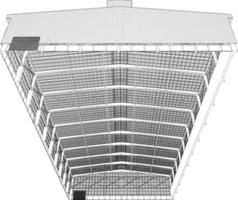 3d ilustración de edificio estructura vector