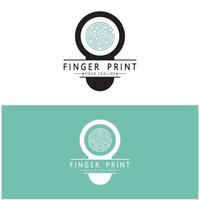 simple flat fingerprint logo,for security,identification,badge,emblem,business card,digital,vector vector