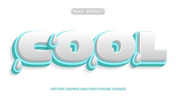 efecto de texto editable de estilo fresco vector