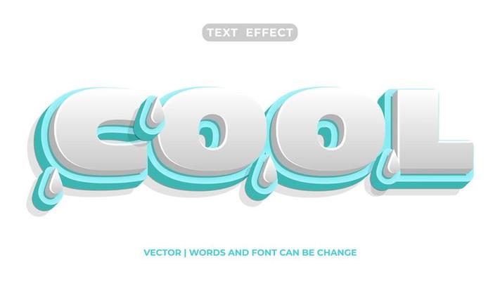Cool style editable text effect