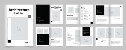 architecture portfolio real estate portfolio, clean and professional portfolio design vector