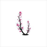 cherry blossom sakura logo vector template