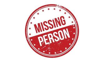 Missing Person Rubber Stamp. Red Missing Person Rubber Grunge Stamp Seal Vector Illustration - Vector