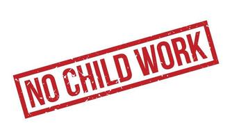 No Child Work Rubber Stamp. Red No Child Work Rubber Grunge Stamp Seal Vector Illustration