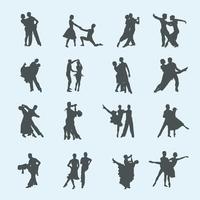 Ballroom dance silhouette, Simple ballroom dancing silhouette vector