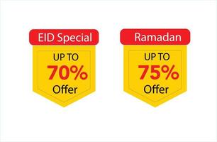 Ramadan and Eid offer Template vector illustration