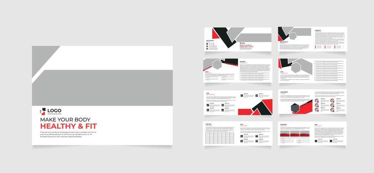 folleto modelo diseño diseño,amarillo mínimo negocio perfil modelo diseño, 16 paginas folleto, anual reporte mínimo modelo diseño diseño vector