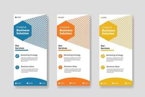 Modern business rollup flyer or rack card and dl flyer template vector