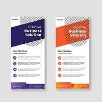 Modern business rollup flyer or rack card and dl flyer template vector