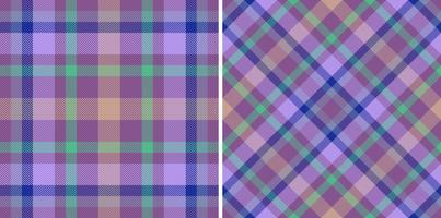 Plaid textile seamless. Background check vector. Fabric pattern texture tartan. vector