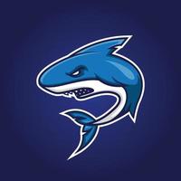 Shark mascot logo template vector illustration