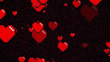 estetica rosso 8 bit pixel cuore sfondo video