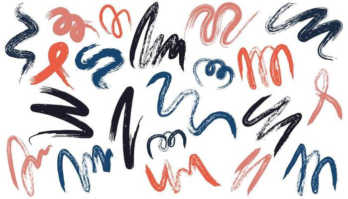 Set of hand drawn Abstract Line
