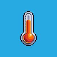 Pixel art illustration Thermometer. Pixelated thermometer. Colorful Rainbow pixelated for the pixel art game and icon for website and video game. old school retro. vector