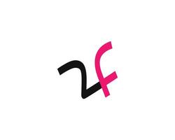 creativo letra zf logo diseño vector modelo