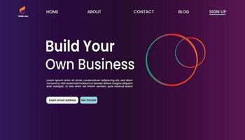 Abstract Background Website Landing Page free Vector