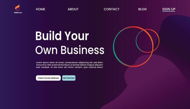 Abstract Background Website Landing Page free Vector