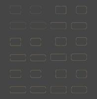 Curved Rectangle Outline Vector Set