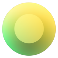 grön och gul knapp isolerat på vit bakgrund. vektor illustration.cirkel knapp med grön och gul gradienter png