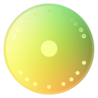 Green and yellow button isolated on white background. Vector illustration.Circle button with green and yellow gradients png